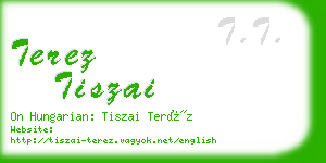 terez tiszai business card